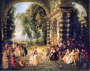 WATTEAU, Antoine The Pleasures of the Ball china oil painting artist